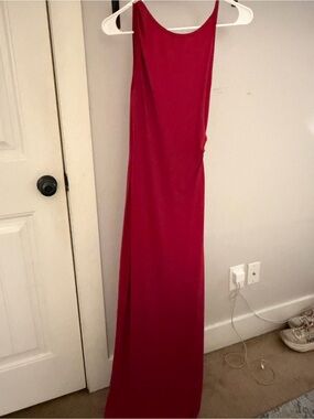 superdown Red Sleeveless Maxi Slip Dress